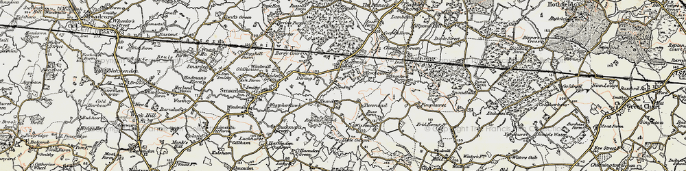 Old map of Tuesnoad in 1897-1898