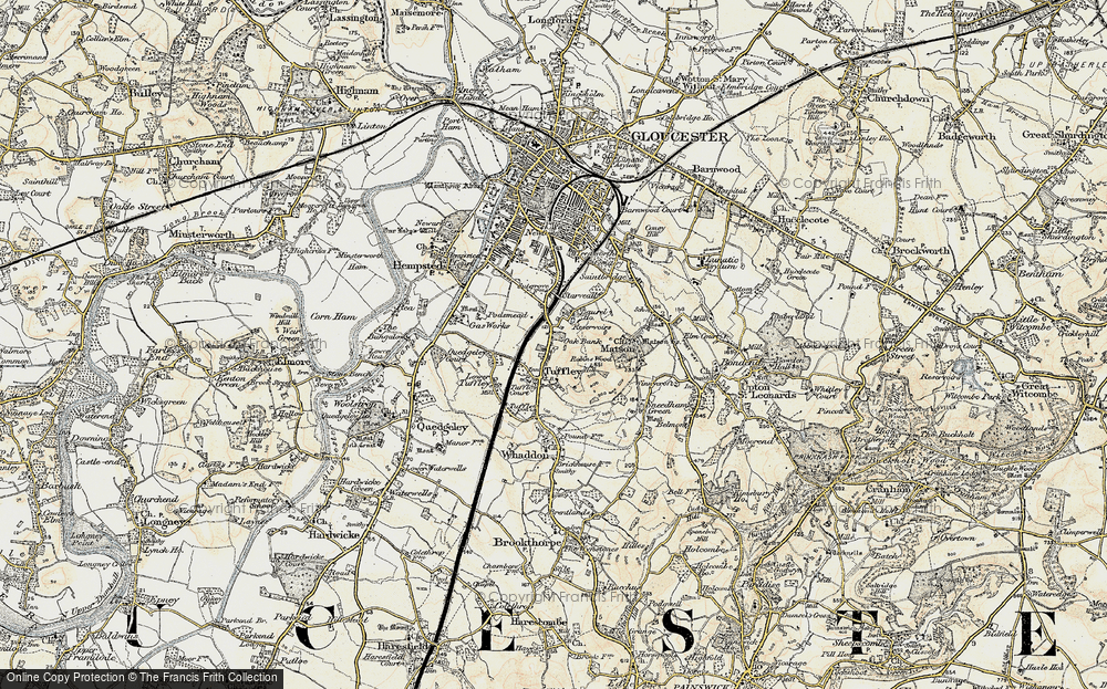 Old Map of Tuffley, 1898-1900 in 1898-1900