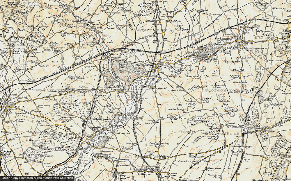 Old Map of Tufton, 1897-1900 in 1897-1900