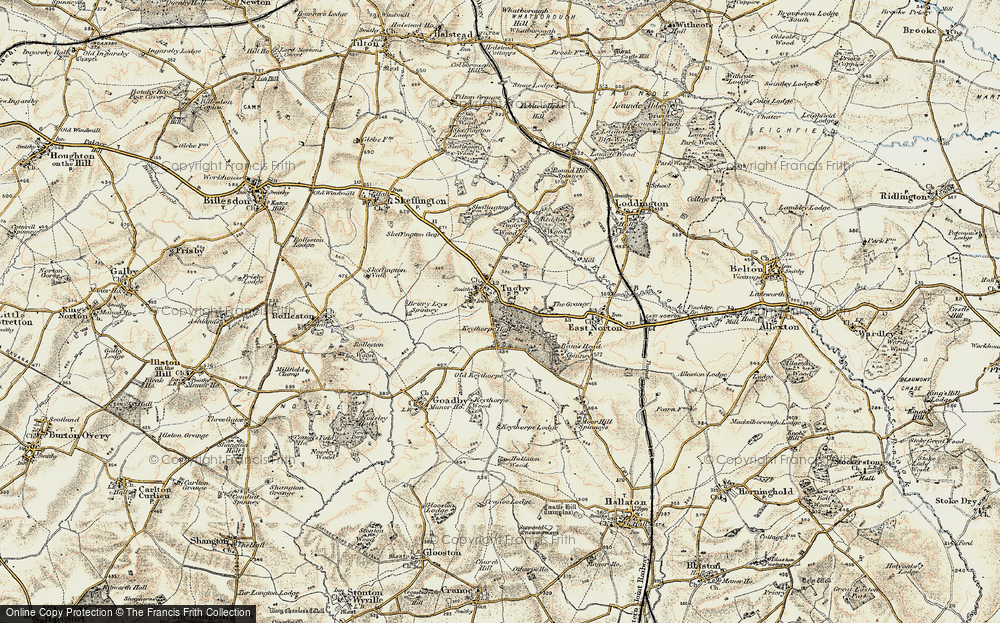 Old Map of Tugby, 1901-1903 in 1901-1903