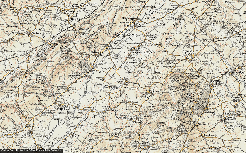 Old Map of Tugford, 1902 in 1902