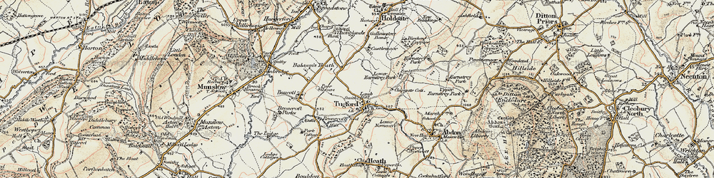Old map of Tugford in 1902