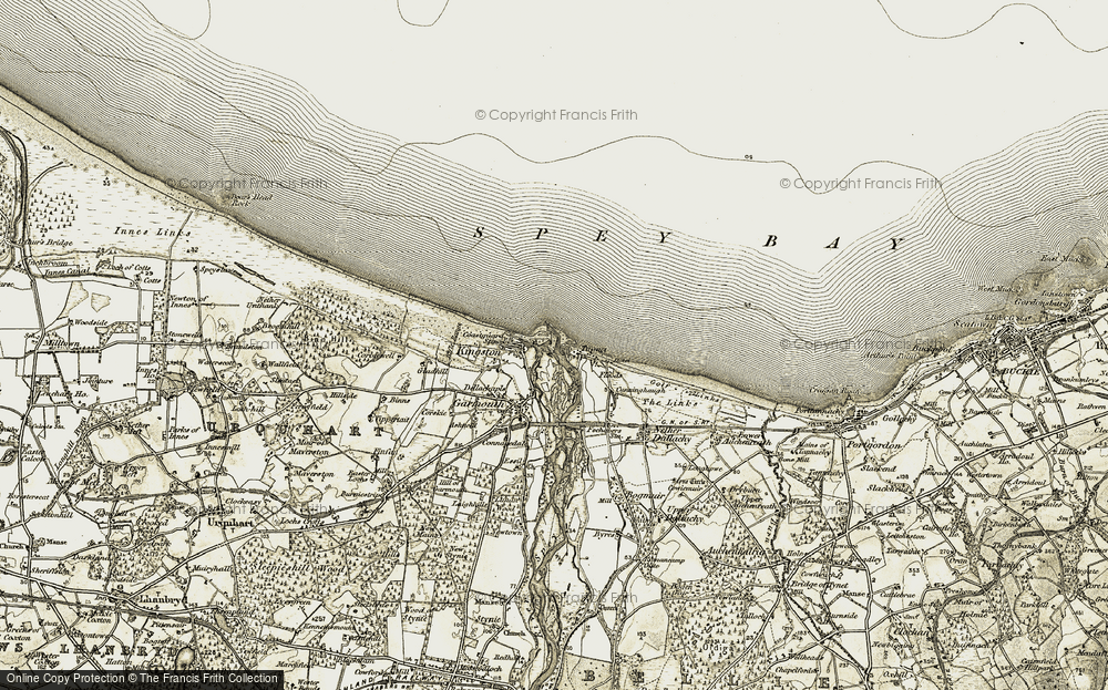 Old Map of Tugnet, 1910 in 1910
