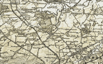 Old map of Brackenhill in 1906-1908