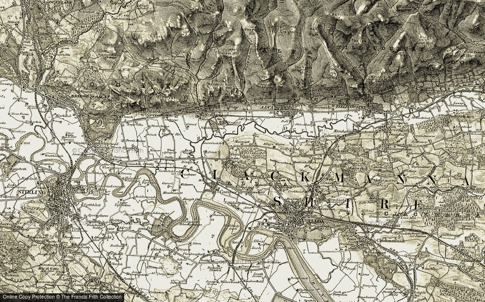 Old Map of Historic Map covering Arnsbrae in 1904-1907