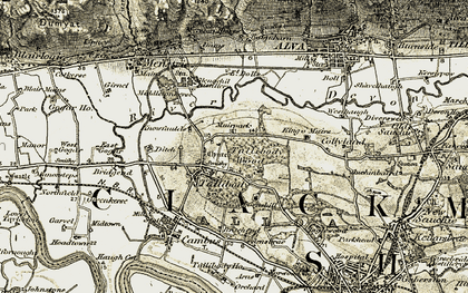 Old map of Tullibody in 1904-1907