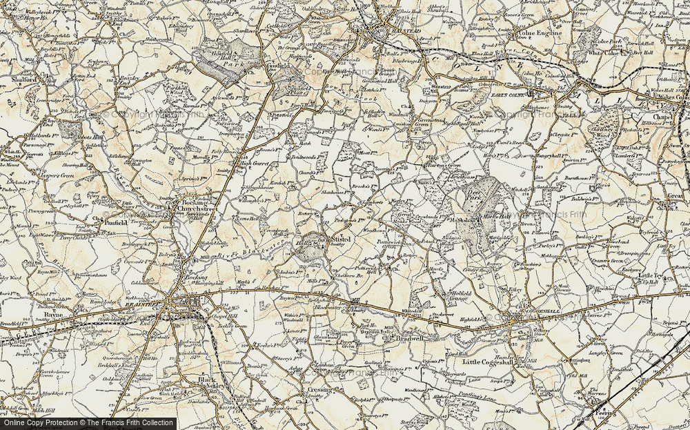 Old Map of Tumbler's Green, 1898-1899 in 1898-1899