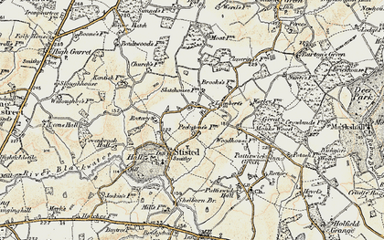 Old map of Tumbler's Green in 1898-1899