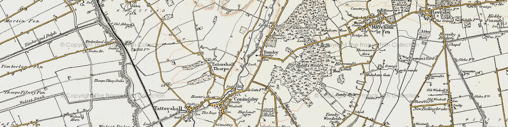 Old map of Tumby in 1902-1903