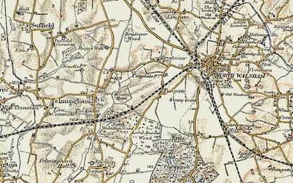 Old map of Tungate in 1901-1902