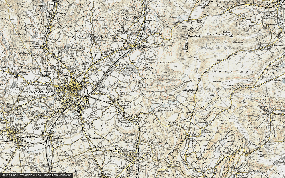 Old Map of Tunshill, 1903 in 1903