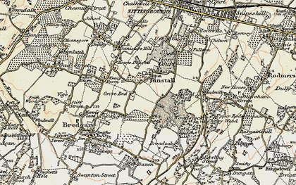 Old map of Tunstall in 1897-1898