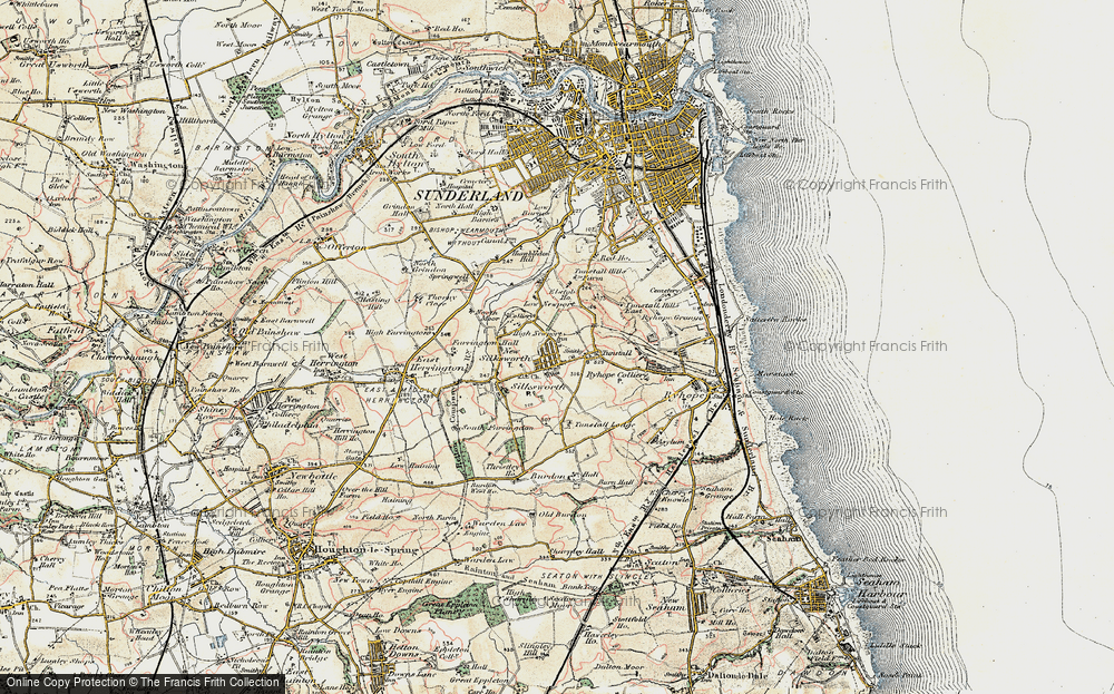 Old Map of Tunstall, 1901-1904 in 1901-1904