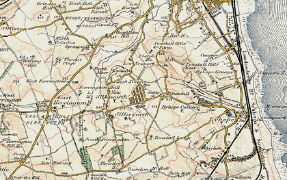 Old map of Tunstall in 1901-1904