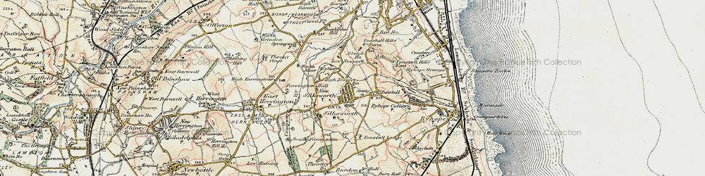 Old map of Tunstall in 1901-1904