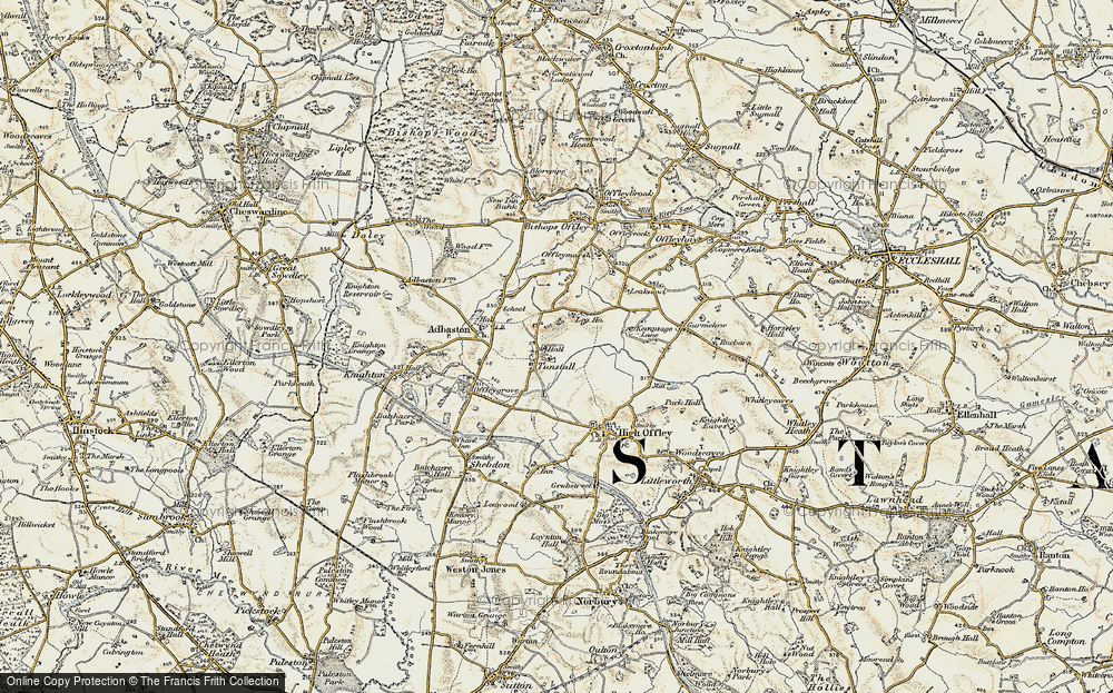 Old Map of Historic Map covering Lea, The in 1902