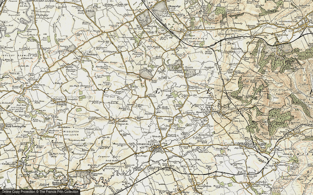 Old Map of Tunstall, 1903-1904 in 1903-1904