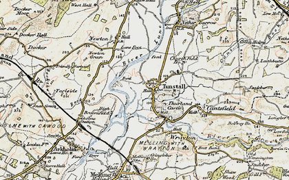 Old map of Tunstall in 1903-1904