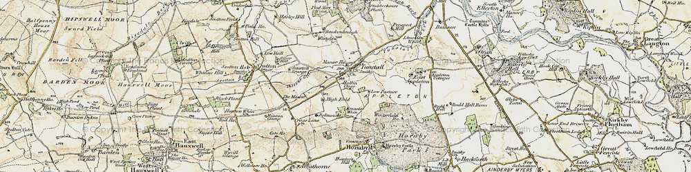 Old map of Breckenbrough in 1903-1904