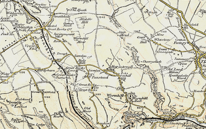 Old map of Tunstead in 1902-1903