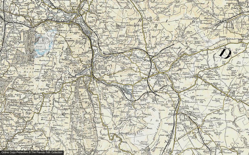 Old Map of Tunstead Milton, 1902-1903 in 1902-1903