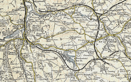 Old map of Tunstead Milton in 1902-1903