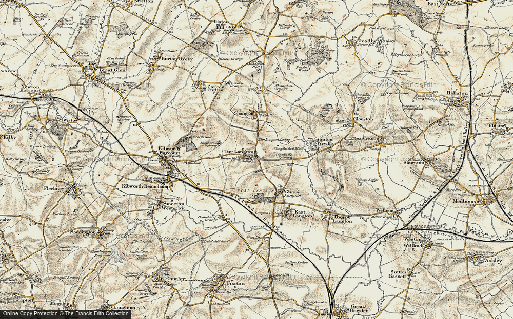 Old Map of Tur Langton, 1901-1903 in 1901-1903