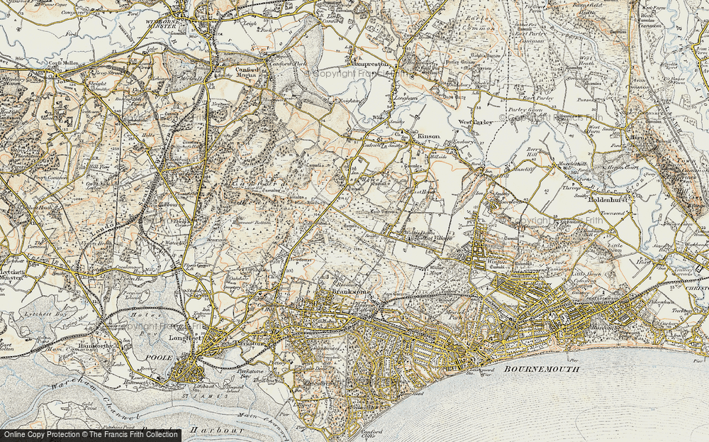 Old Map of Turbary Common, 1897-1909 in 1897-1909