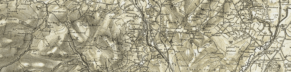 Old map of Turfholm in 1904-1905