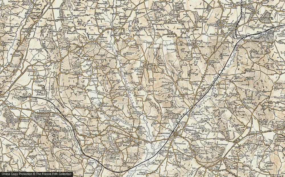 Old Map of Historic Map covering Beckford Br in 1898-1900