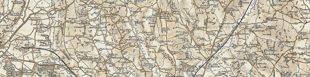 Old map of Turfmoor in 1898-1900