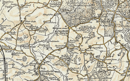 Old map of Turgis Green in 1897-1900