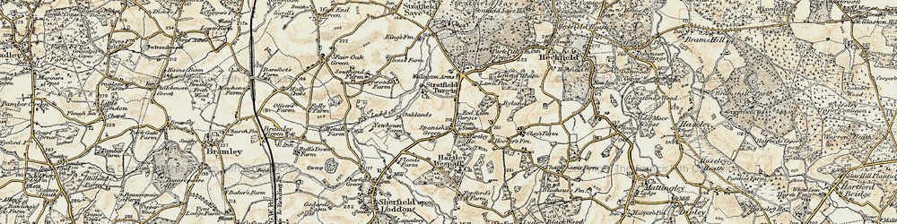 Old map of Turgis Green in 1897-1900