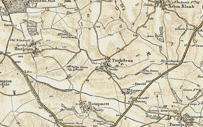 Old map of Turkdean in 1898-1899