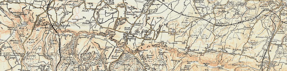 Old map of Turkey Island in 1897-1900