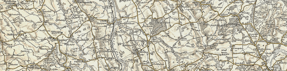 Old map of Astley in 1901-1902