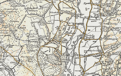 Old map of Turmer in 1897-1909