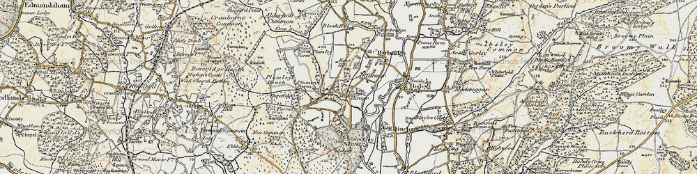 Old map of Turmer in 1897-1909