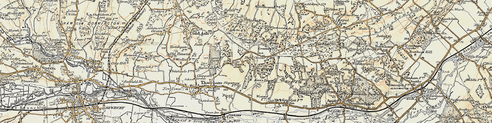 Old map of Turner's Green in 1897-1900