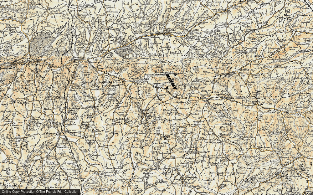 Old Map of Turner's Green, 1898 in 1898