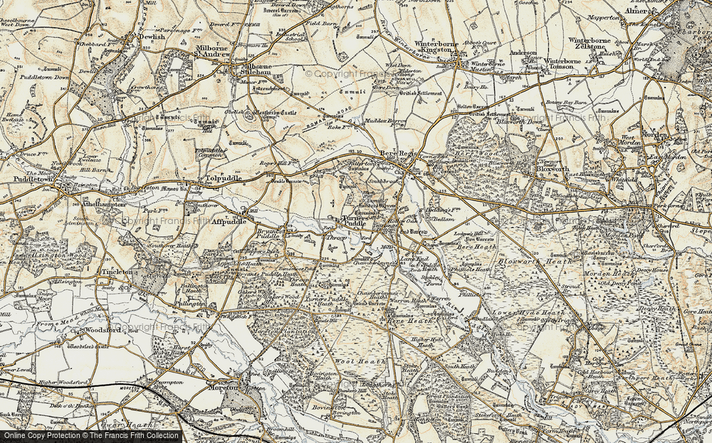 Old Map of Historic Map covering Brockhill in 1899-1909