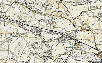 Old map of Brancliffe Grange in 1902-1903