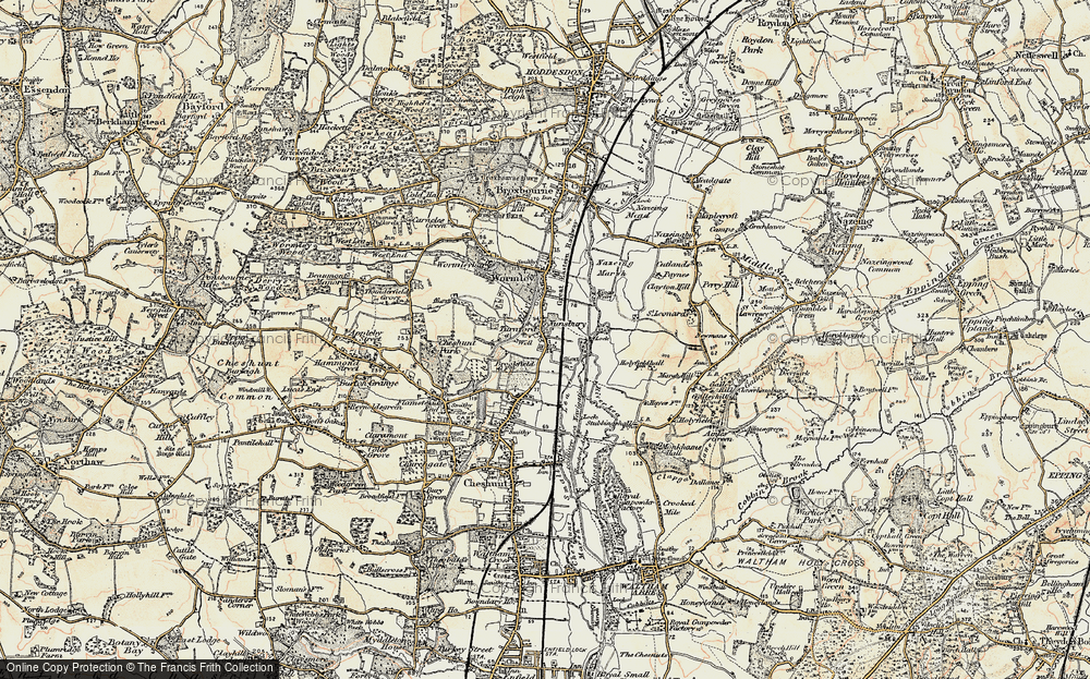 Old Map of Turnford, 1897-1898 in 1897-1898