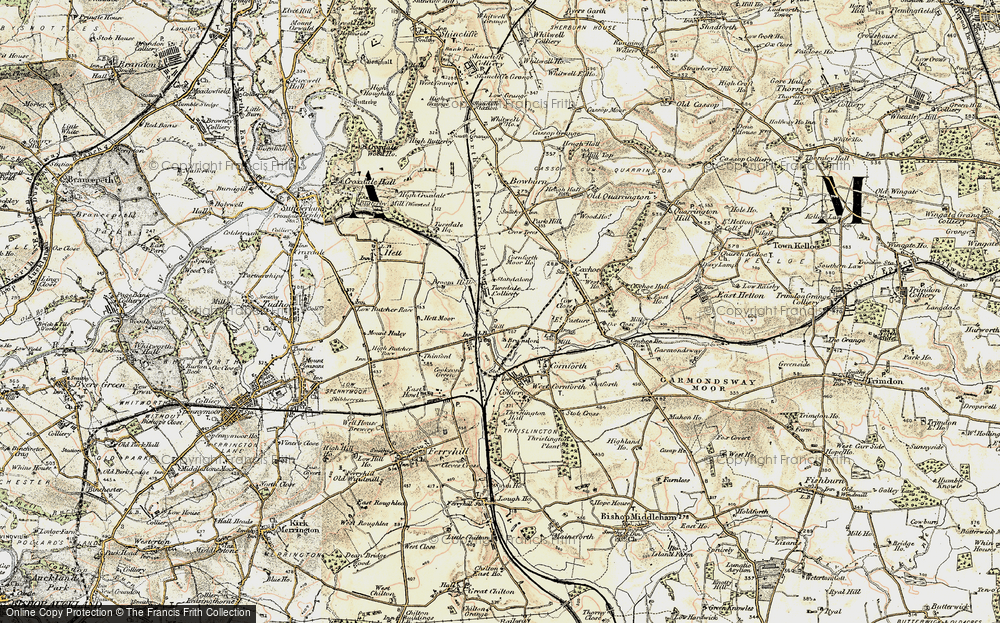 Old Map of Tursdale, 1901-1904 in 1901-1904