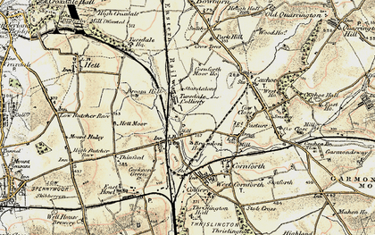 Old map of Tursdale in 1901-1904