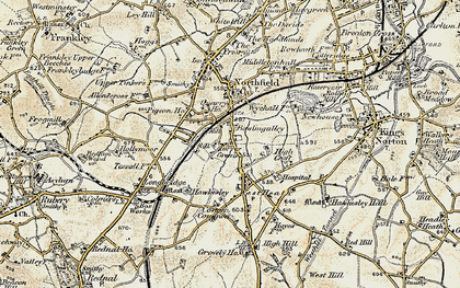 Old map of Turves Green in 1901-1902