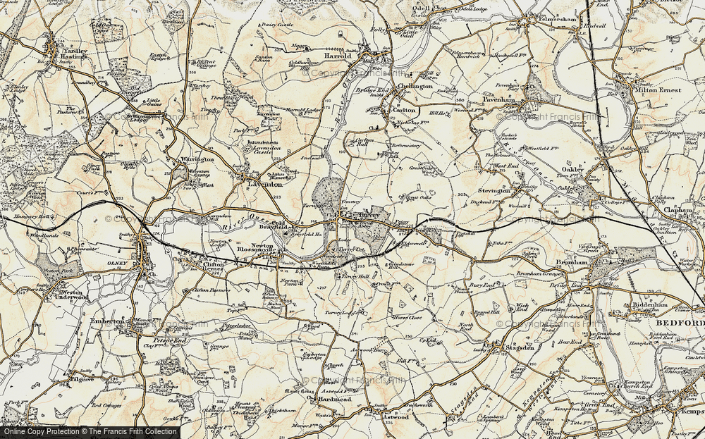 Old Map of Turvey, 1898-1901 in 1898-1901