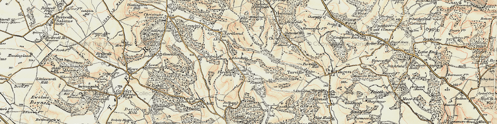 Old map of Turville Heath in 1897-1898