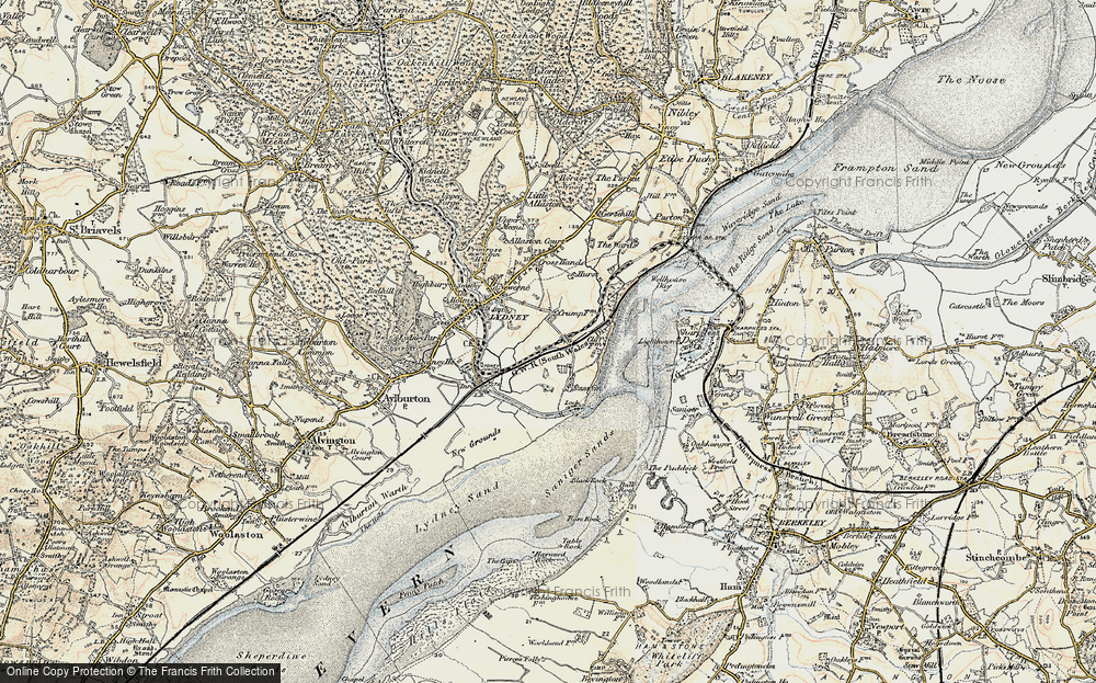 Old Map of Historic Map covering Black Rock in 1899-1900