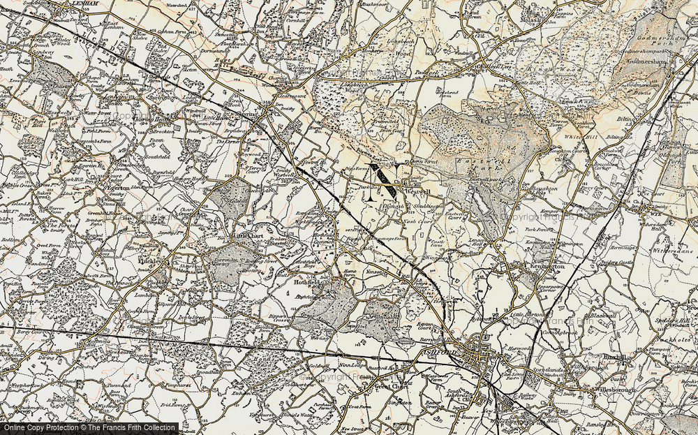 Old Map of Tutt Hill, 1897-1898 in 1897-1898